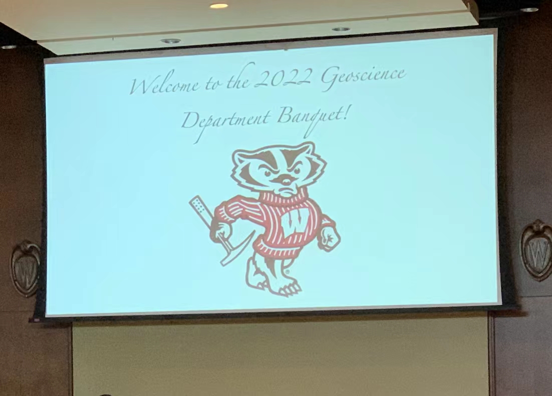 geobadgers's tweet photo. Congratulations to geoscience graduate students, undergrads, and professors who received teaching and research awards during the departmental spring banquet! https://t.co/le11bAZjhW