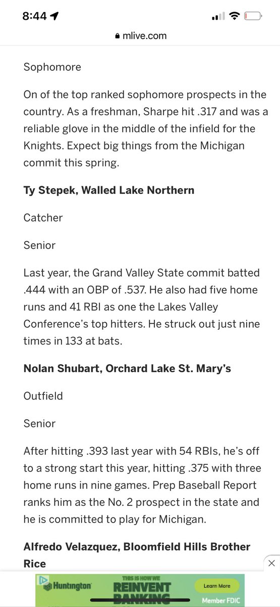 MLive’s writeup on our 17U @Dbacksshowcase guy Ty Stepek! The future GVSU Laker is primed to be an offensive force for @Dbacksshowcase this summer!