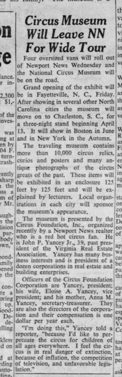 fantasyva's tweet photo. @TheRingling I was wondering what became of this after I ran across this (April 1956) https://t.co/1XlqNLZM5K