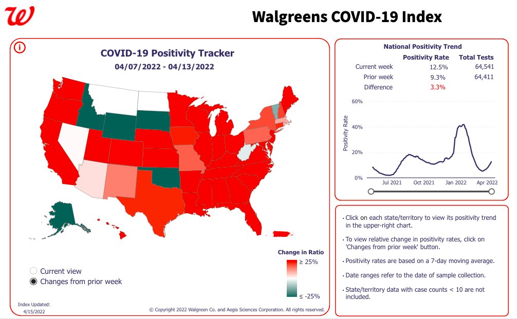 JPHilllllll's tweet photo. Today I learned that the Walgreens covid map is more helpful than the CDC's https://t.co/mhdjT2hbUS