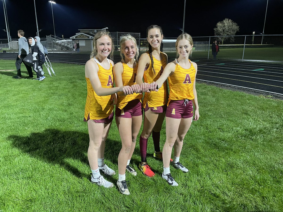 The ladies 4x400m relay team is your 2022 Madison County Champions. Congratulations Kylan McFall, Peyton Pulley, Reanna Stinson, and Jada Stansberry. <a href="/amhstigers/">Alexandria Tigers</a> @thbsports