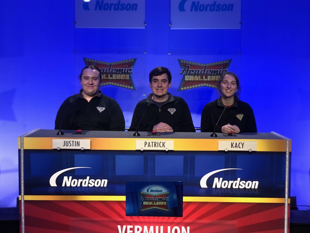 Tune in Saturday morning at 11:30am on channel 5 to see Vermilion’s Academic Challenge Team compete!