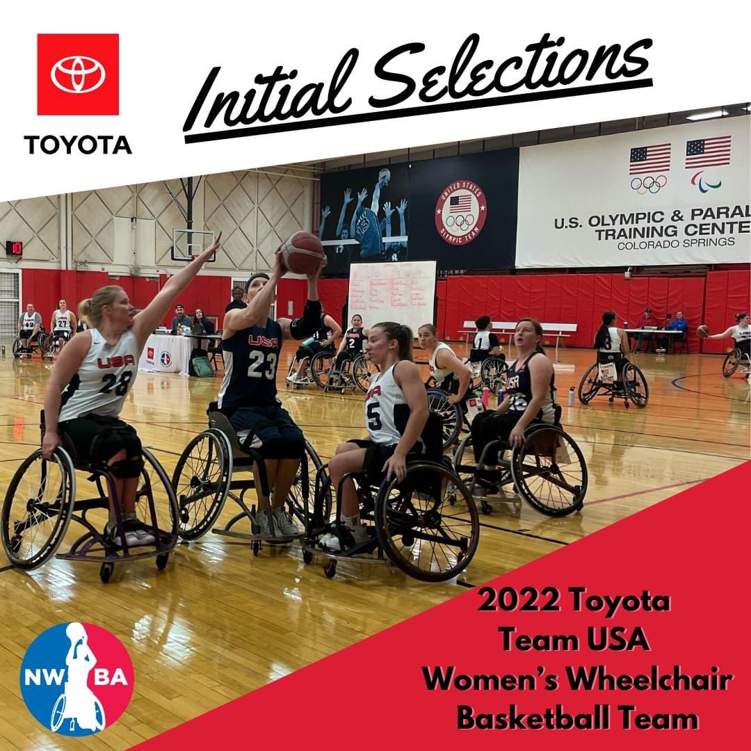 INITIAL SELECTIONS ANNOUNCED for Team USA 🇺🇸

Click on the link below for the 1️⃣6️⃣ athletes named to the initial pool of athletes for the 2022 Toyota USA Women’s Wheelchair Basketball Team‼️👍

🔗: nwba.org/news_article/s…

#RollWithUS #QualifyingForWorlds