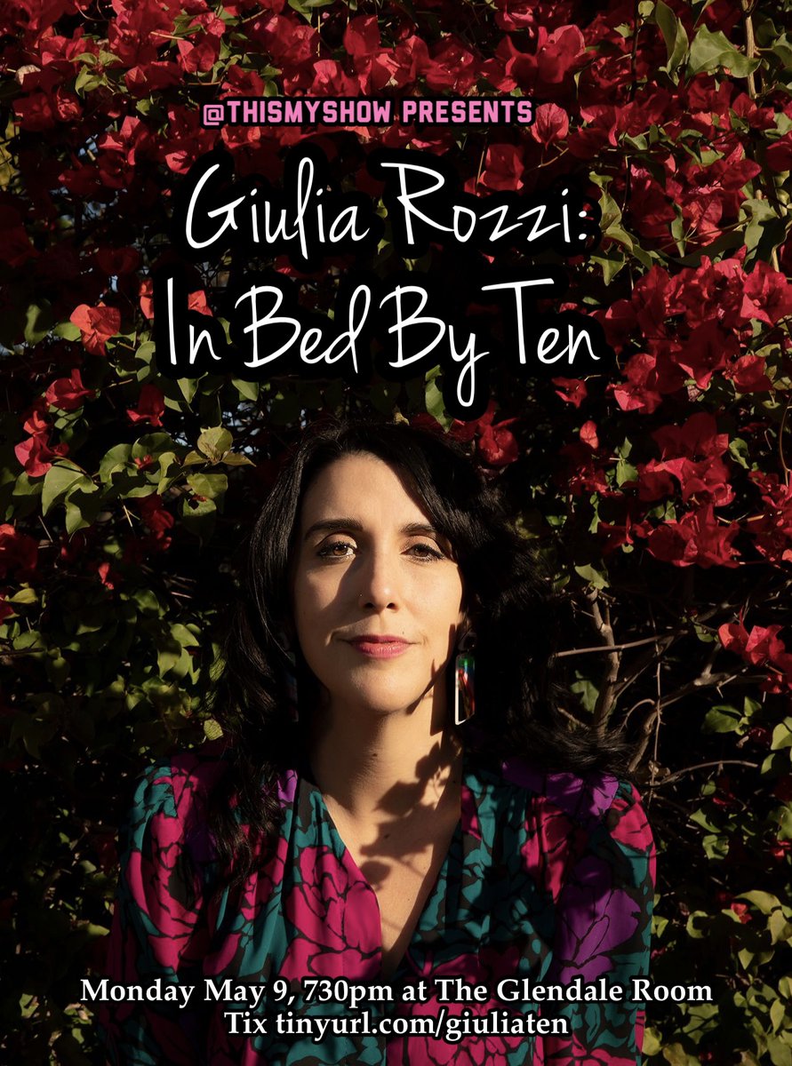 Hey LA I am presenting this new @GiuliaRozzi hour at @TheGlendaleRoom in just a few weeks and there are less then 10 tickets left and we just added the very excellent @MEATBRICKMOLLY as an opener! Tinyurl.com/Giuliaten is the link!