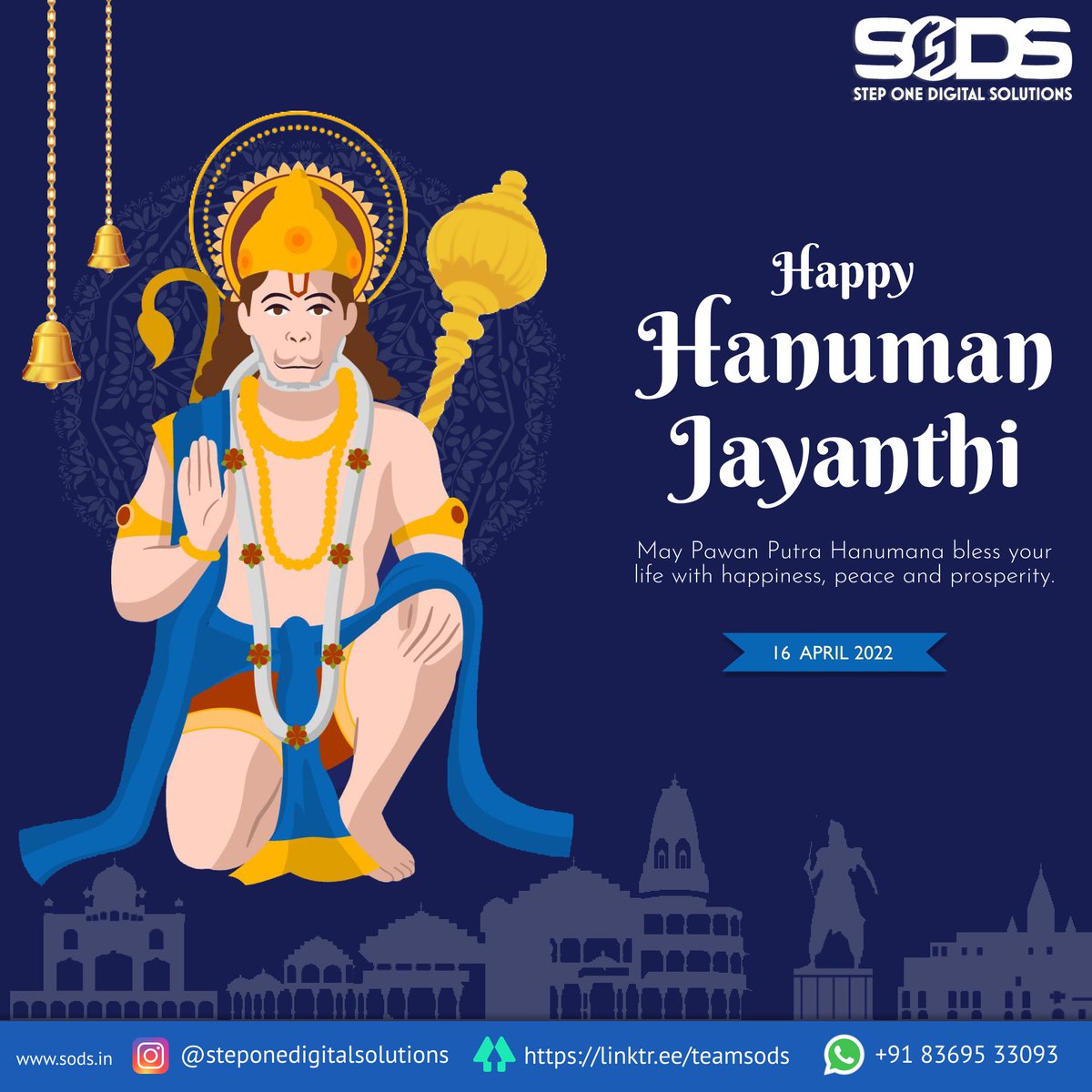 StepOneSol's tweet photo. Wishing you a very Happy Hanuman Jayanti. 

May Lord Hanuman fill your life with abundant happiness.

जय श्री राम।

#HanumanJayanti #हनुमान_जन्मोत्सव https://t.co/5sDXZLjBd4