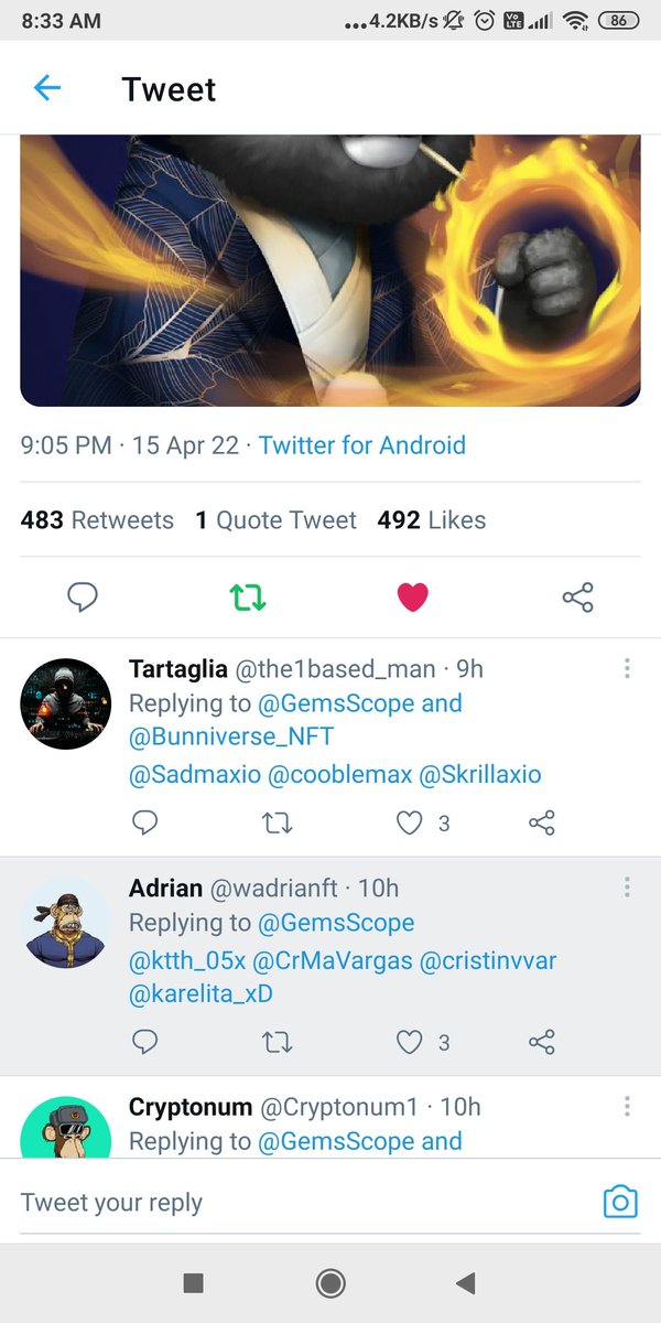 Shivang49065735's tweet photo. @GemsScope @Bunniverse_NFT Hoping to win this.. such a big help for me 

Zqlqy.wam

@Maharsh82680941
@prriitrrii
@jethalal_babita

Please 🥺🙏🙏🙏

 All of done ✅✅✅ https://t.co/LZhuhuRn9s