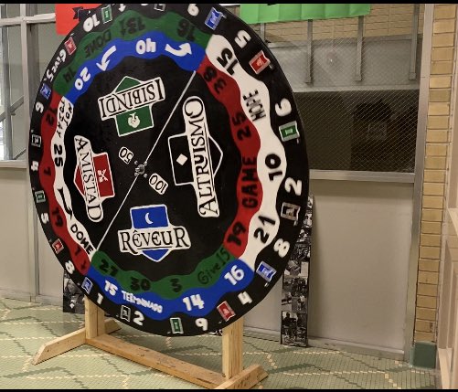 msellis61's tweet photo. Pictures from my staff and students make being on quarantine surviving Covid headaches and fevers a little less miserable! I’m so excited about our new House System wheel. Dreamed it and the students and Mr. Davidson brought it to reality! #TeamAmistad ❤️ https://t.co/7iwWrd36mn