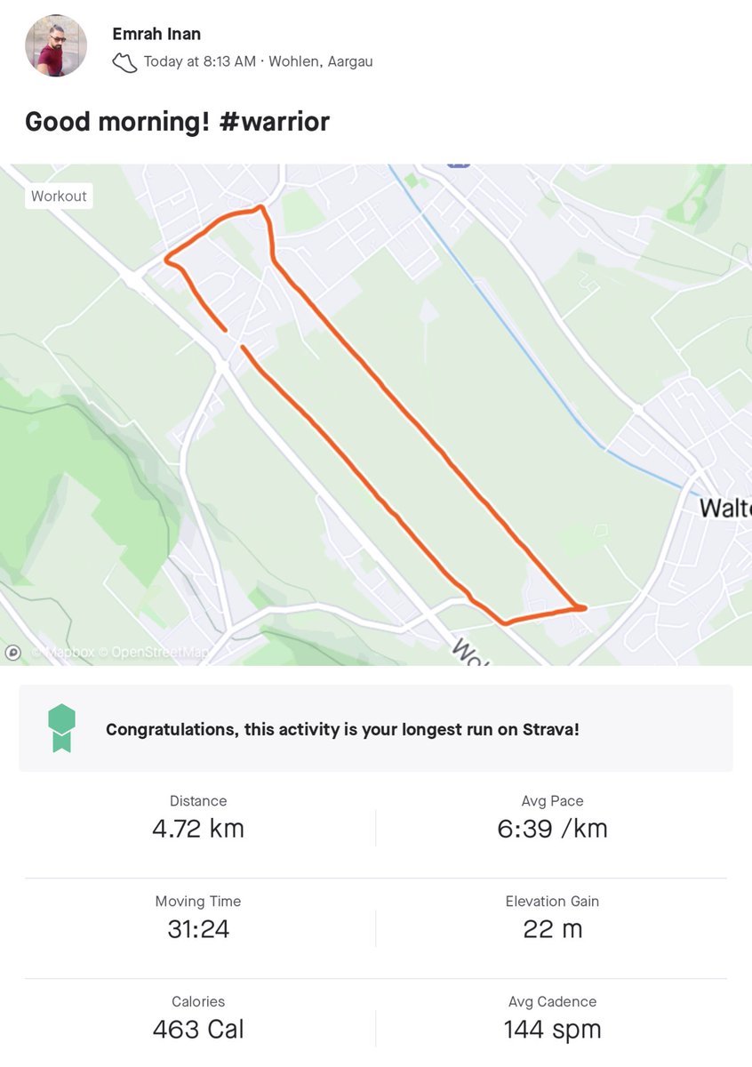MSguncel's tweet photo. New personal record. Longest run and faster pace. Keep on moving!🏃‍♂️

#run4ms #exercise #MultipleSclerosis #ms #multiplskleroz https://t.co/NBv38ogpHw