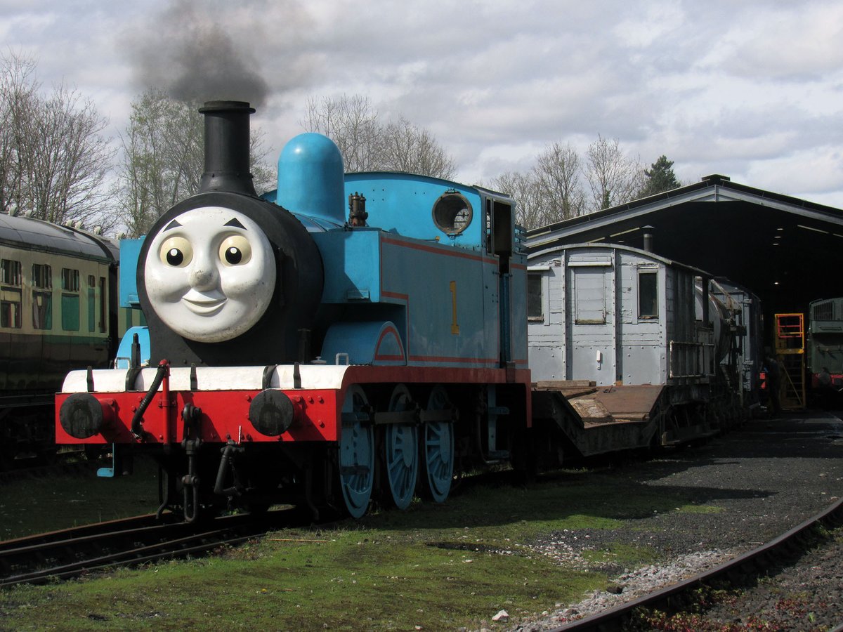 My daughter loved meeting this celebrity at <a href="/southdevonrly/">South Devon Railway</a> on Thursday. Hope everyone there to see him this weekend has fun!

(And if you're not there for the characters, it looks like it's a 7-coach set with ex-Austerity Thomas top/tailing with a cl.25, which will sound great)