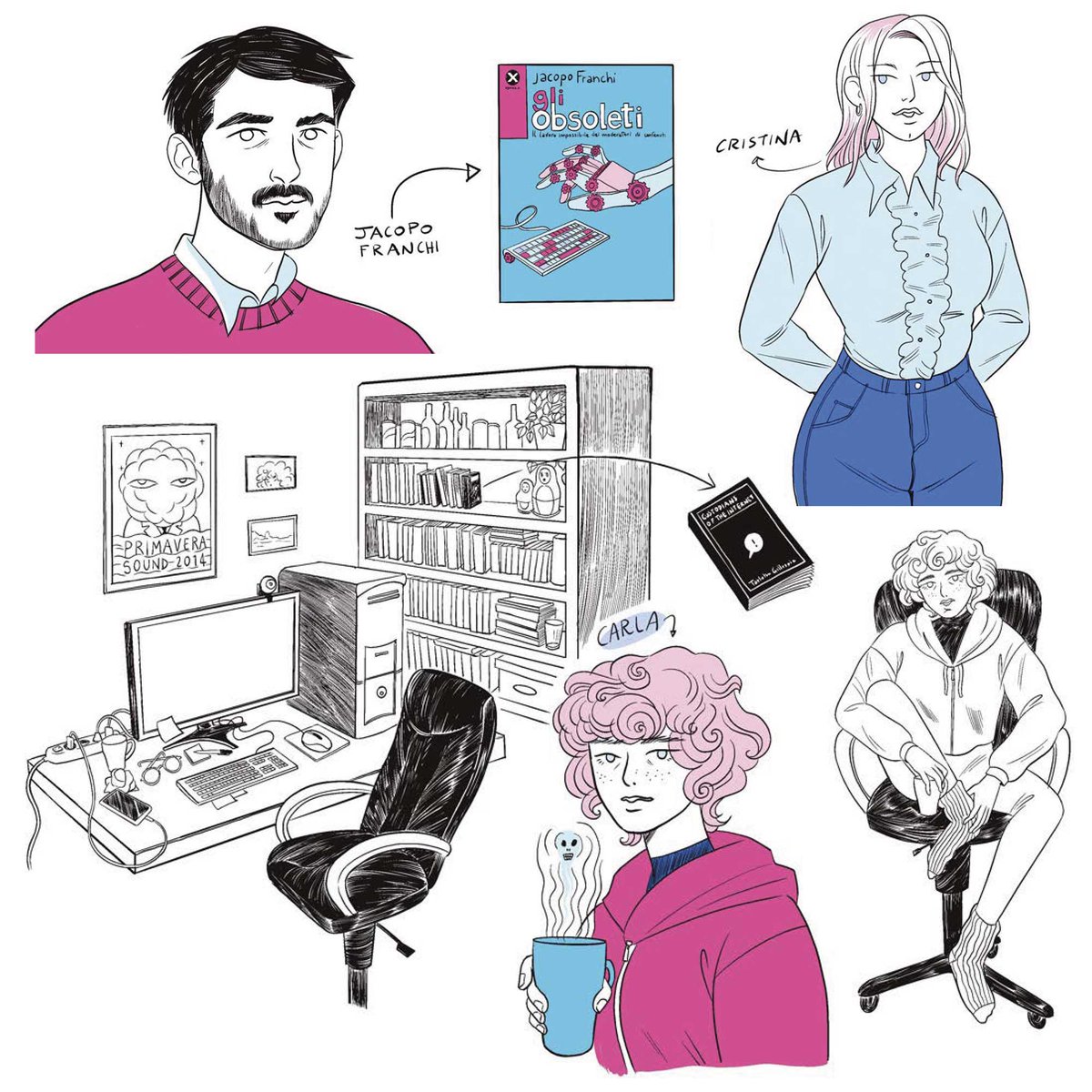 Nel secondo numero <a href="/lidiabaratta/">Lidia Baratta</a> e <a href="/EleGreenApple/">Eleonora Antonioni</a> ci condurranno alla scoperta dell'esercito di lavoratori invisibili che trascorrono le giornate dietro ai nostri schermi.
Abbonatevi alla Revue per sostenere un nuovo modo di fare giornalismo a fumetti 👉bit.ly/3B0z36F