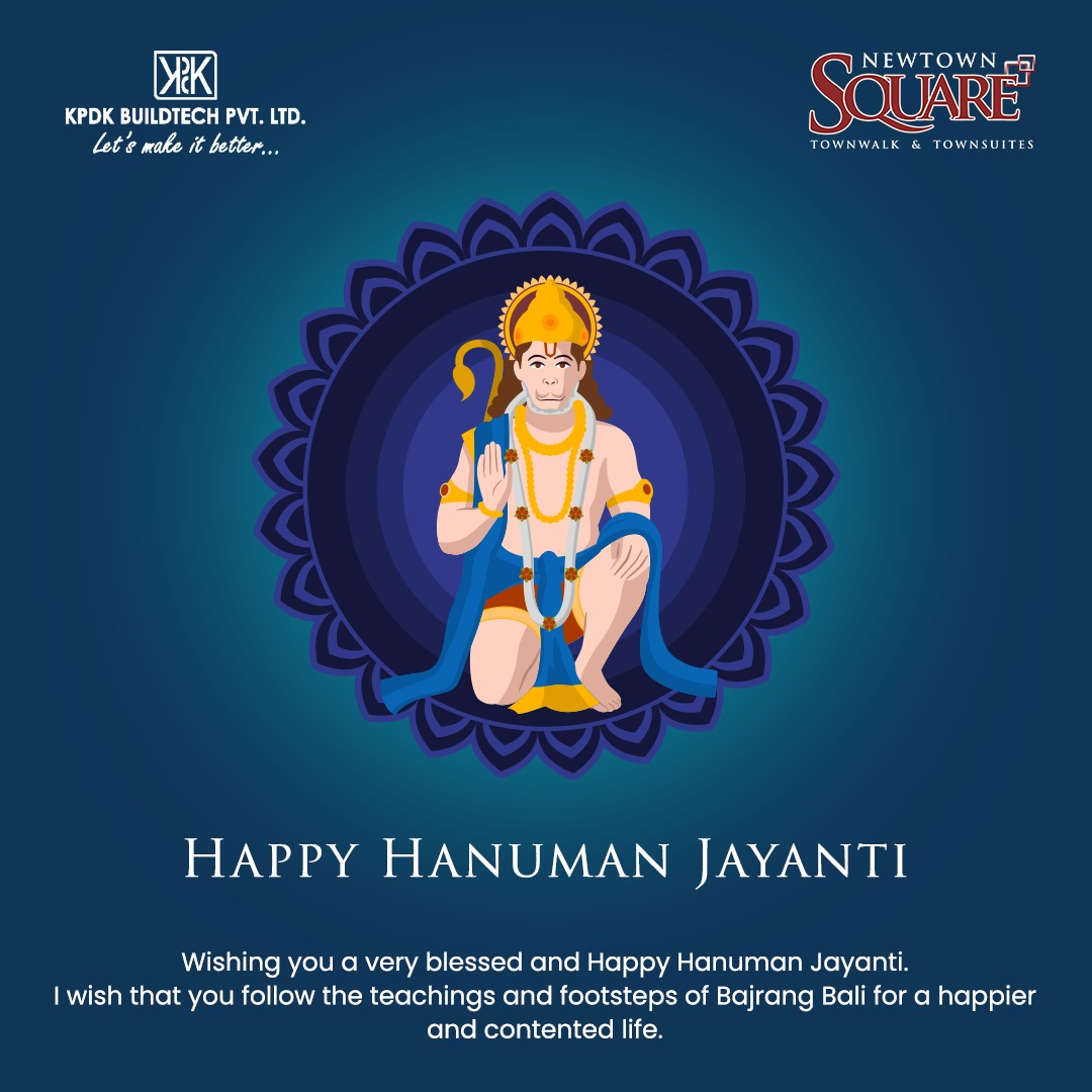 KpdkBuildtech's tweet image. Wishing you a very blessed and Happy Hanuman Jayanti. We wish that you follow the teachings and footsteps of Bajrang Bali for a happier and contented life.
.
.
#happyhanumanjayanti #hanumanjayanti #kpdkbuildtech #newtownsquare #realestate #commercial #projects