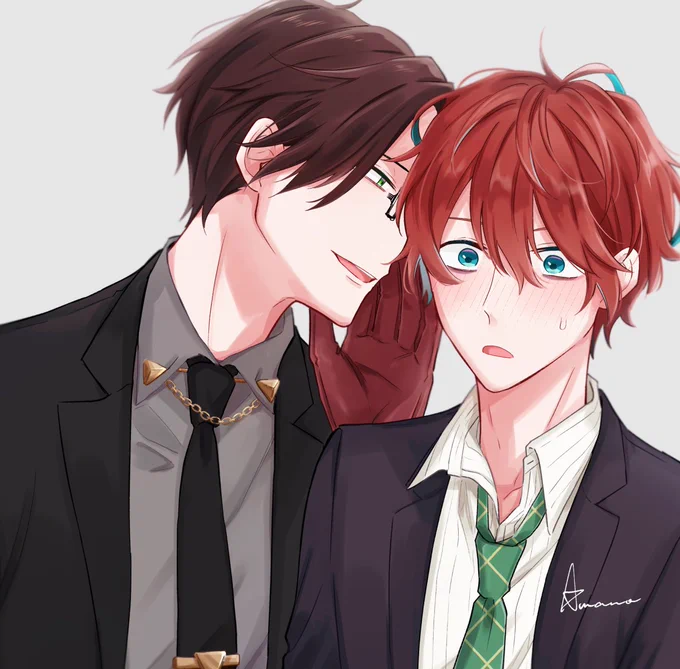 内緒話する銃独🐰👔 