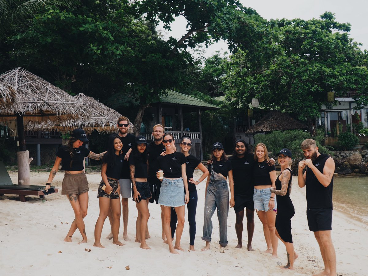 ninjascommunity's tweet photo. This is the NINJA team - We did already what so many NFT projects dream about - create a REAL community
#community #NFTCommunity #NFTdrop #digitalnomad  #kohphangan https://t.co/CwdTXwzFxb