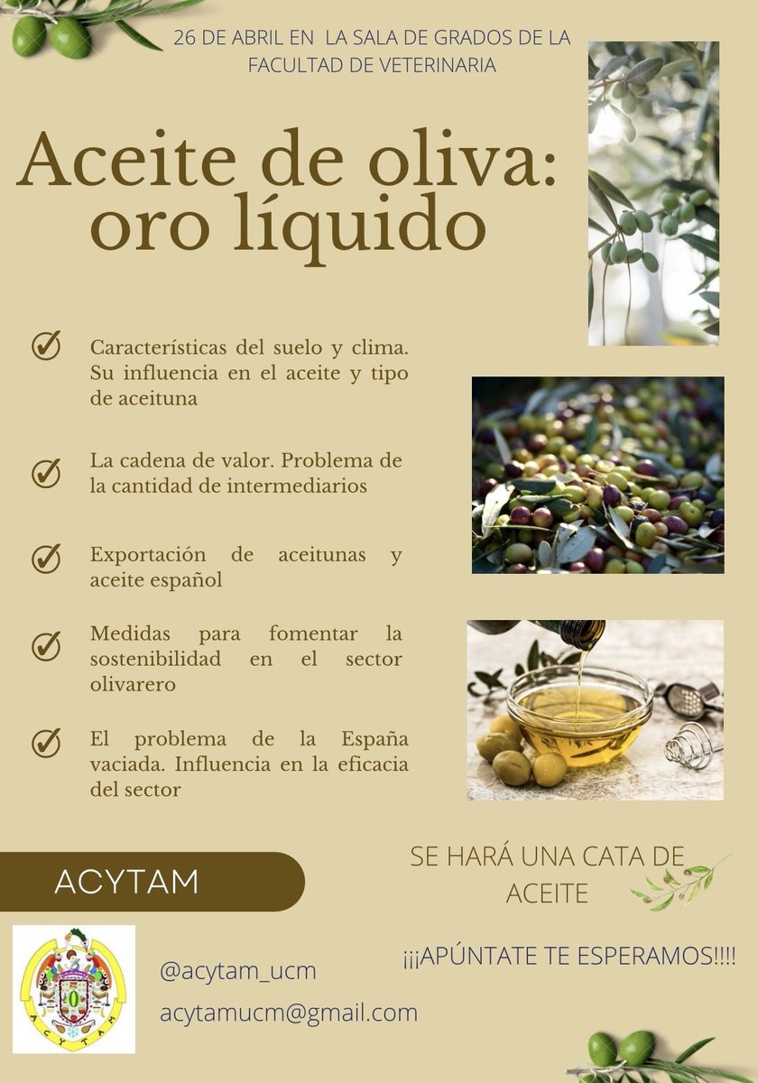 Te esperamos el 26 de abril a las 13:00h en la Sala de Grados de la Facultad de Veterinaria

Para apuntarte: forms.gle/8vfwBPuid1DvzJ…