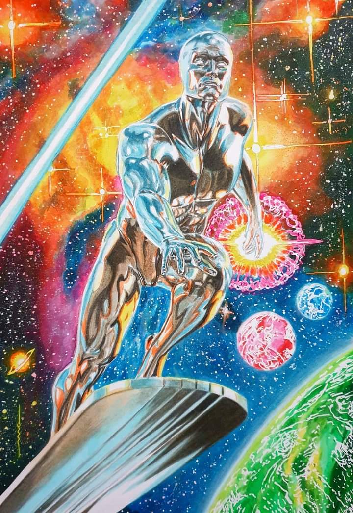 UniversComics's tweet photo. #SilverSurfer par #ManuelAlves. Beautiful !
#comics #marvel #MarvelComics #bd #Superheroes https://t.co/edzZ8qTCyr