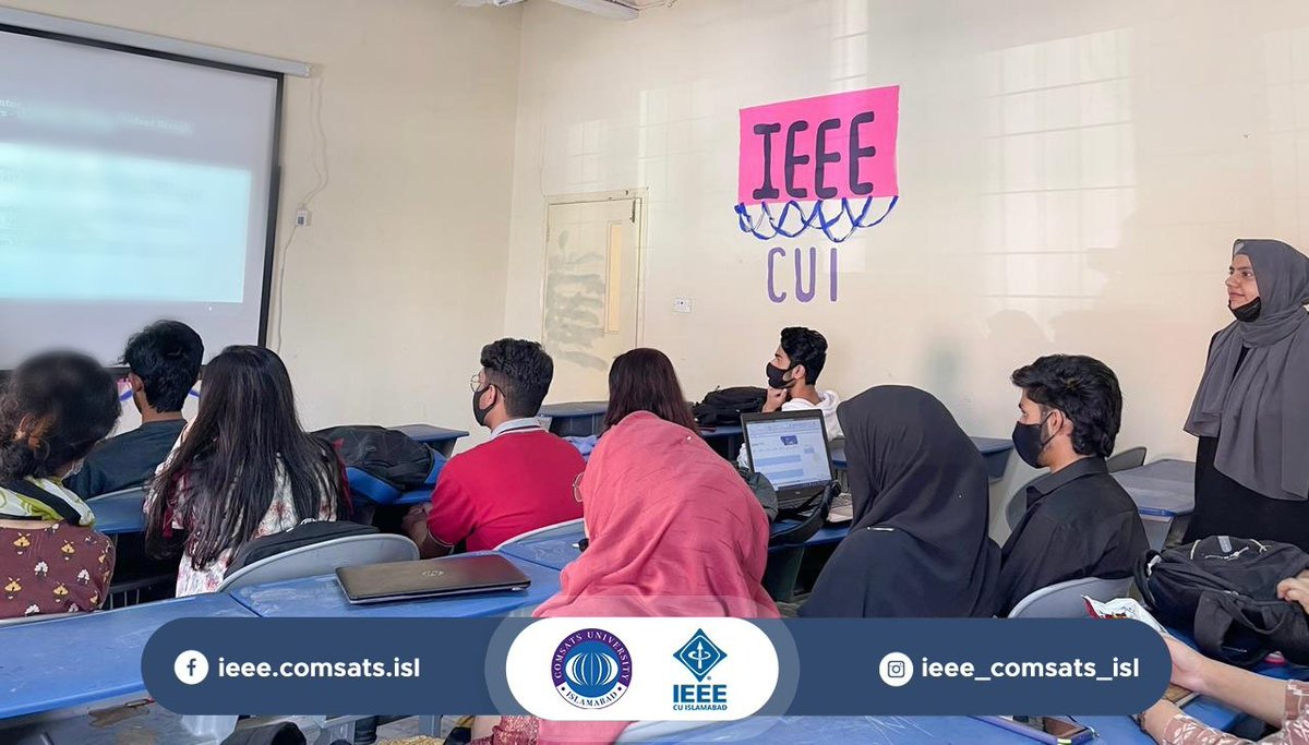 ieee_comsats's tweet photo. On March 14, 2022 IEEE CUI and Executive Committee members plodded the way to their utmost desires. This hour of planning was to gear up the future tasks of whole IEEE CUI.
#ieee #ieeecui #comsats #islamabad #islamabadsection #cui #teambuilding #meetup #2k22 @CUIofficial https://t.co/JlP371tOp9
