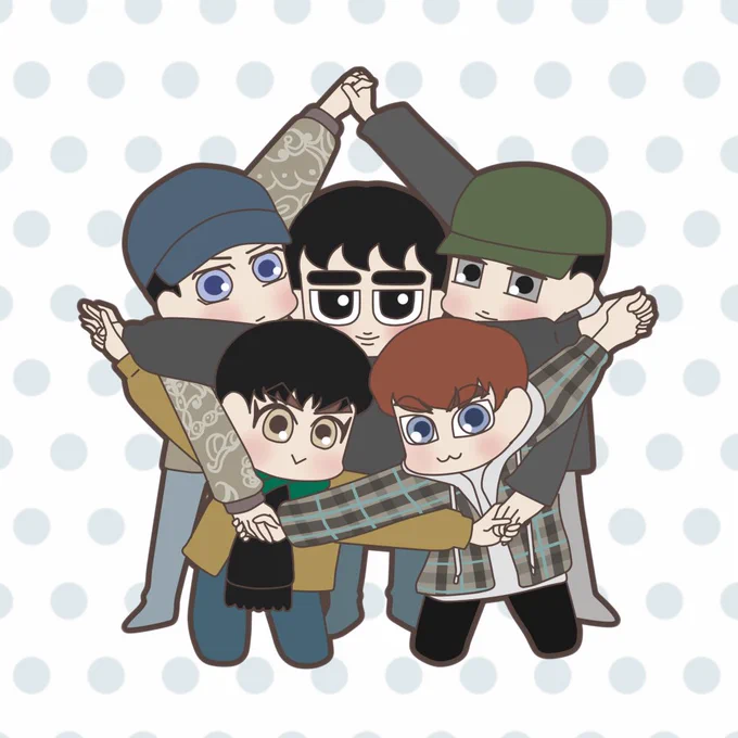 🌟cute version🌟
この等身でこのポーズは無理があった🫠

#Xiumin
#Suho 
#Kyungsoo(#DO)
#Kai 
#Sehun 