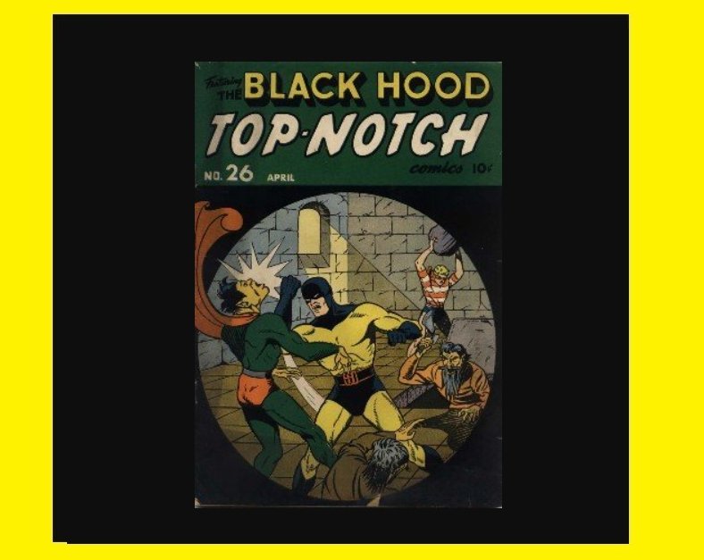 HeroesUnited_4's tweet photo. The #BlackHood - April 1942 - 80 years ago #GoldenAge - #MLJComics #TopNotch Comics Issue #26, hero The Black Hood Matthew Burland battles criminals Killer Black, Stinky Diemert, Happy Malone, Lippy (First appearance in Top-Notch Comics #9, October 1940). https://t.co/IKPrqcj4vX