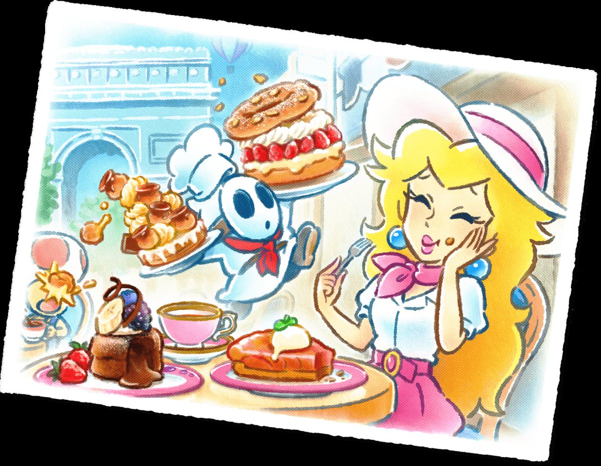 DailyMarioArt's tweet photo. Mario Kart Tour (2019) artwork released for the "Paris Tour", featuring a Chef Shy Guy and Peach! #ShyGuy #CharacterOfTheWeek https://t.co/0QnpTgWuDj