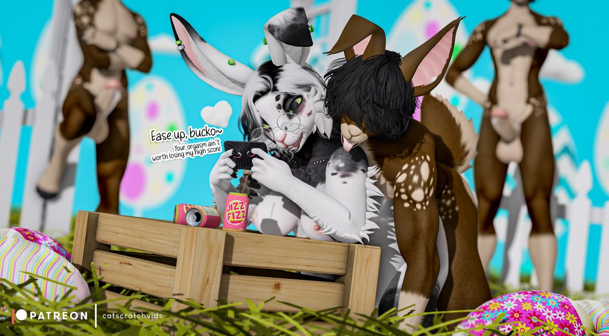 PancakesAD's tweet photo. Nothing like the season to get you in the mood for some bunny breeding, looks like there's bit of a line though...

Ft. @DeirdreFang and @LeFluffyboi https://t.co/yXgRzLZ93K