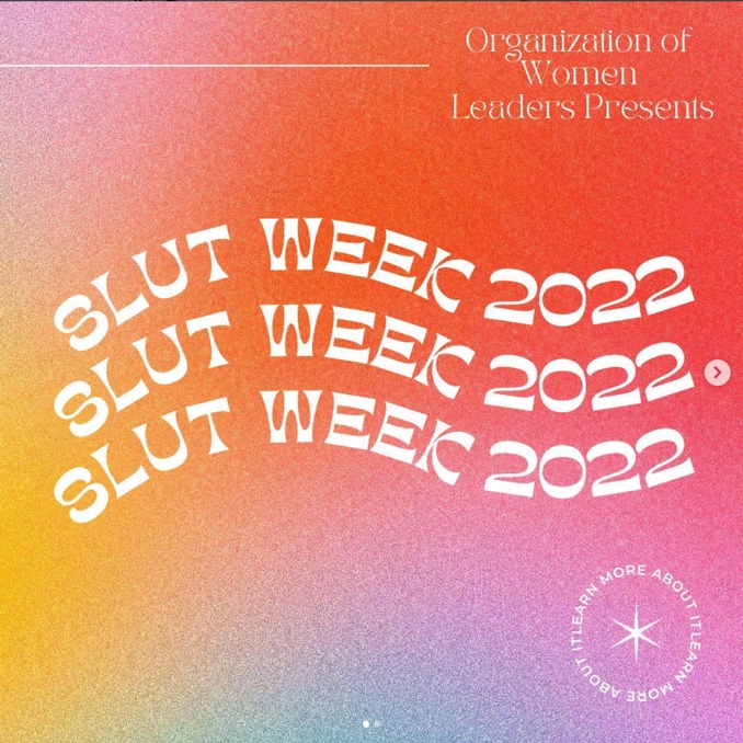 CMLIFE's tweet photo. Slut Week 2022 kicks off today with a documentary screening of "I Am Evidence" at 8 p.m. in Anspach 161. Events throughout the week include an art sale, sign making and trash pick up on campus. https://t.co/jOeLyLxU3v