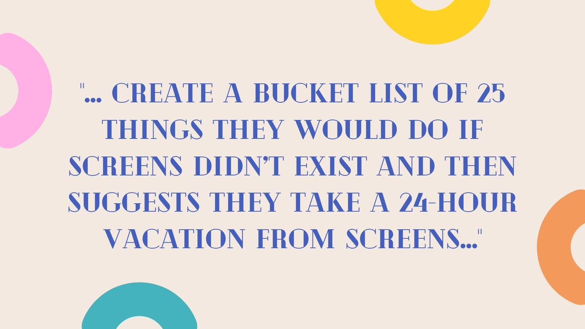 msyartz's tweet photo. Creating a "bucket list" is a great way to get kids to reduce their screen time #csumbls350 #inspire #screentime https://t.co/LWADE1kG3Y https://t.co/Bmj5ZmMdWS