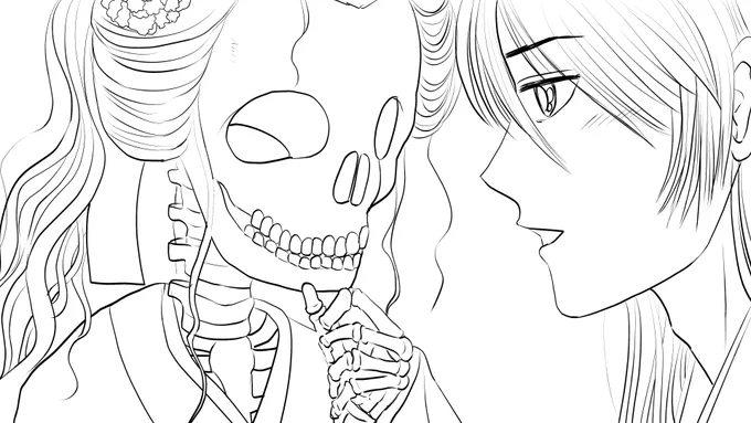 福娘様昔話牡丹灯籠ペン入れ
可愛い骨姿になるように頑張りました(*'▽`*)
イラレイラスト
前にパンダで描いた絵を人間でリメーク 