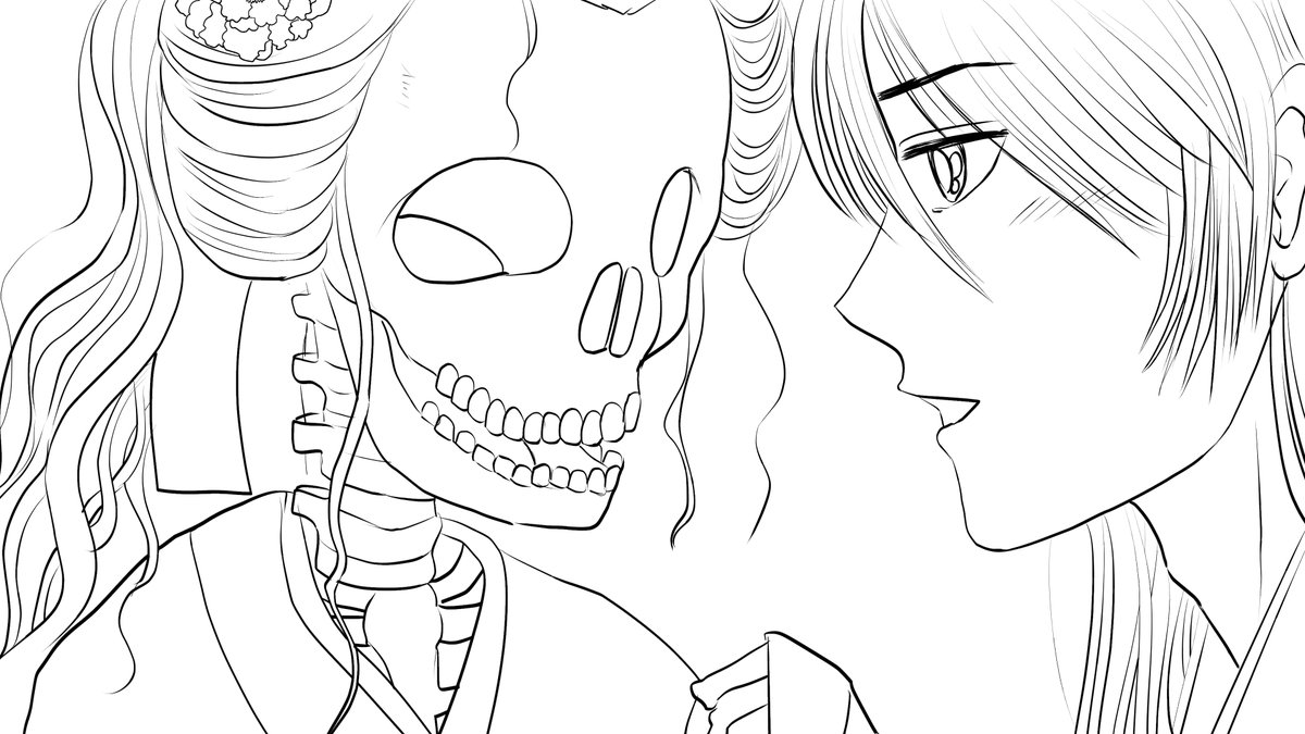 福娘様昔話牡丹灯籠ペン入れ
可愛い骨姿になるように頑張りました(*'▽`*)
イラレイラスト
前にパンダで描いた絵を人間でリメーク 