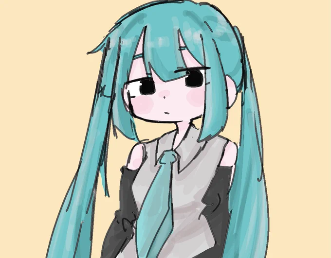 ぼー #初音ミク #イラスト #HatsuneMiku #一日一絵