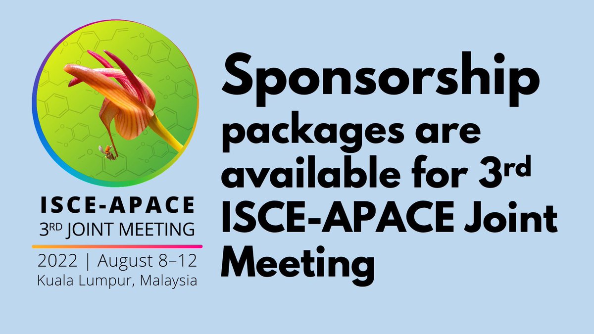 Calling all chemical ecologists in the world! 2022 Joint ISCE-APACE Meeting Website Is Now Accessible! Register now! #chemicalecology #planthealth #entomology #vectorbiology #plantprotection @ChemEcol_org @wsleal2014 @agonzal29 @MayBerenbaum @MPI_CE isceapacejointmeeting.com