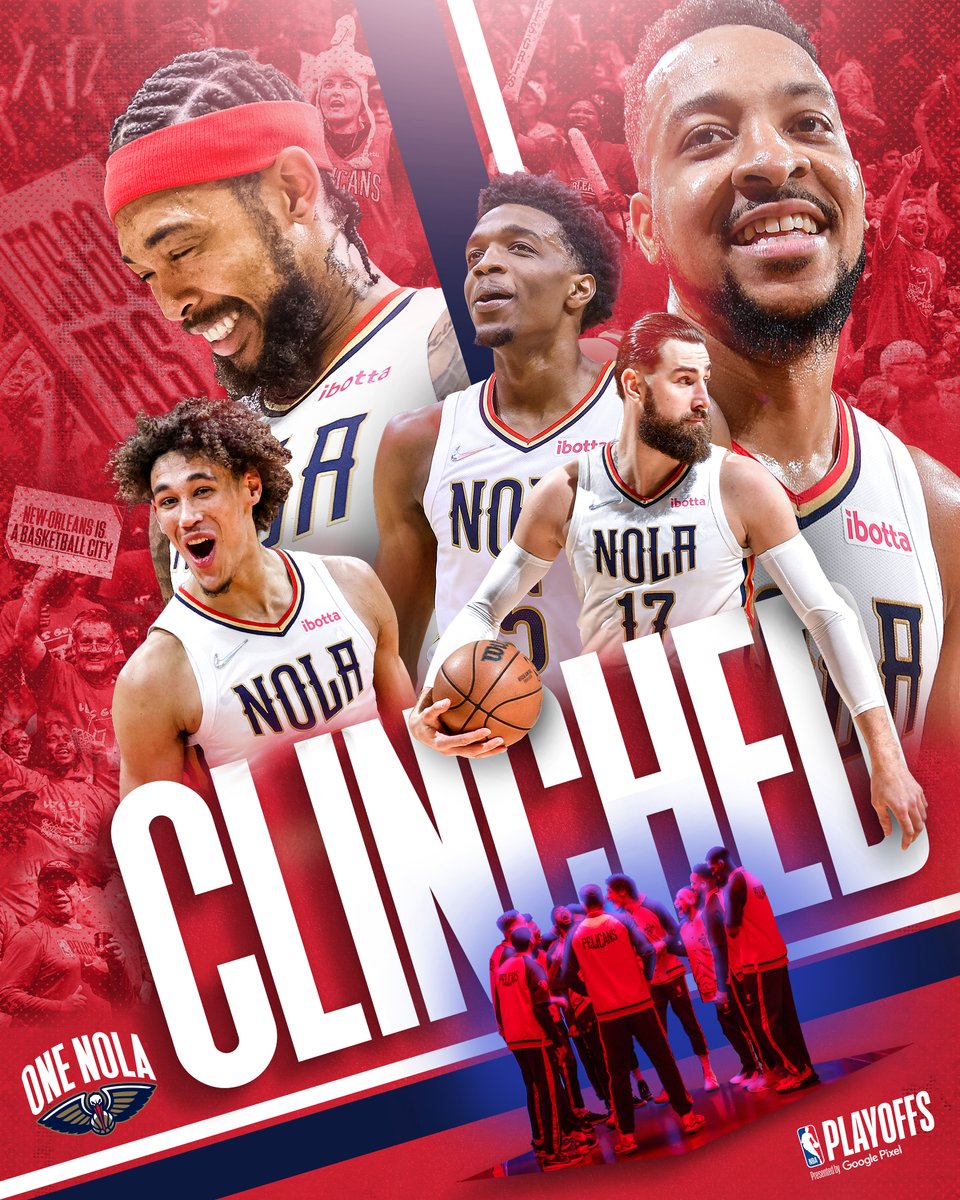 PelicansNBA's tweet image. THE PELICANS ARE HEADED TO THE PLAYOFFS!!!!

#OneNOLA | #WBD