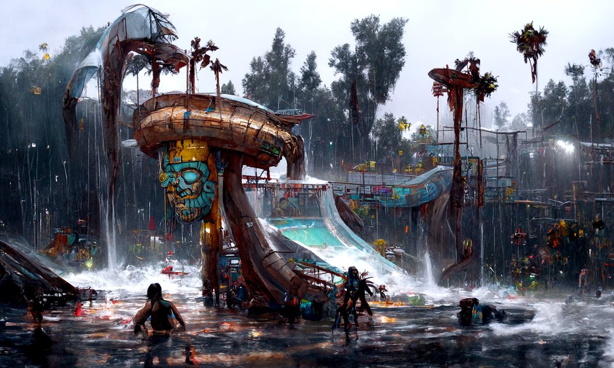 MadaraxUchiha88's tweet image. The Rain God's Bounty Water Park In Aztecpunk Los Angeles #DiscoDiffusion 

#Aztecpunk #Aztec #LosAngeles #California #USA #Architecture #AiArt #AiArtwork #AiArtCommunity #AiArtist #DigitalArt #MachineLearning #GenerativeArt #DiscoDiffusion #Original #Art #Artist #Awesome