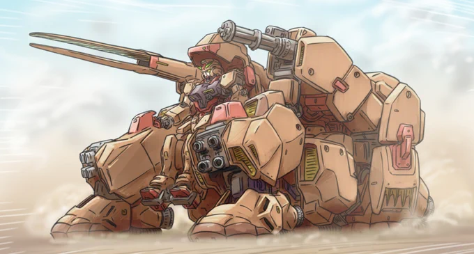 俺専用ガンダムとサポートメカ描いたよ 
