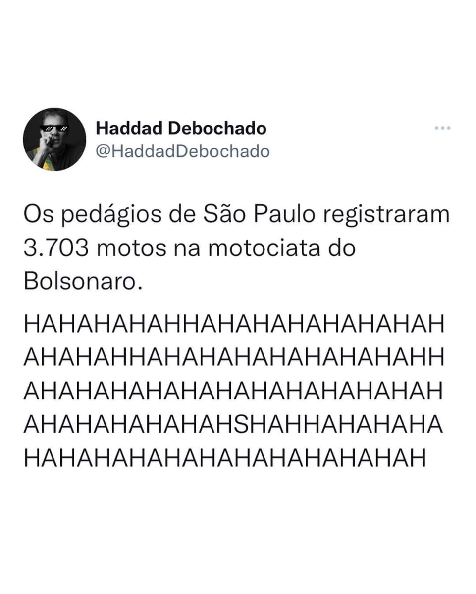 senadorhumberto's tweet photo. A maior motociata do mundo, eles disseram. Só que não, mesmo. Os bolsonaristas são cada vez menos. https://t.co/dUERNYMKMF