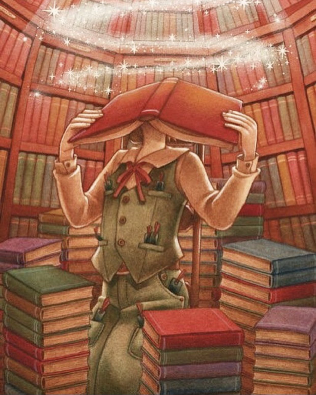 Книжный червь арт