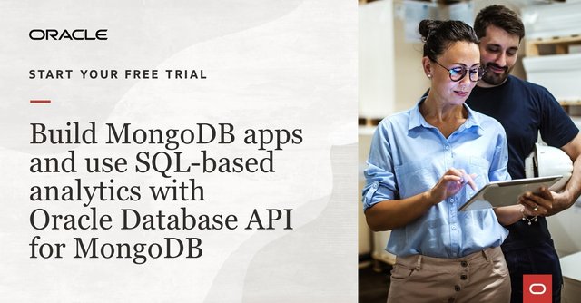 JSaylorIII's tweet image. NoSQL or SQL? With @OracleDatabase, you don’t have to choose anymore. Build @MongoDB-compatible apps and query the data using SQL. GET RESULTS FASTER and minimize downtime with #OracleAutonomous #Database #ADB, Always FREE @OracleCloud Services. bit.ly/3ElHx9K