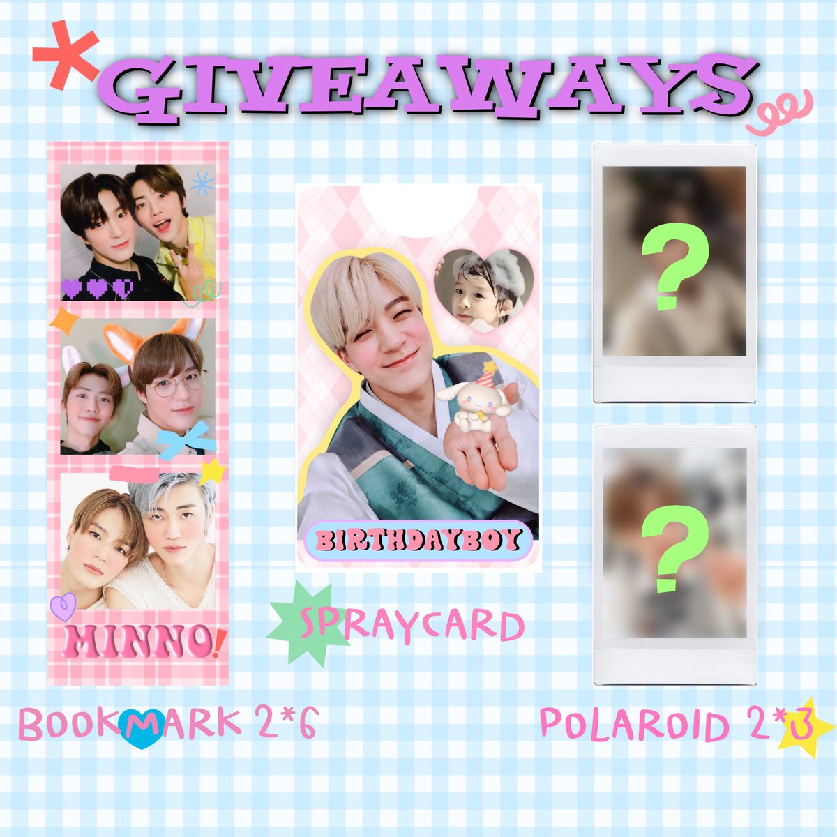 Pʟs,ʀᴛ✨
Gɪᴠᴇᴀᴡᴀʏ ʟᴇᴇ ᴊᴇɴᴏ 🐶💖
-ᴘʜᴏᴛᴏ ʙᴏᴏᴛʜ 1/ᴇᴀ
-sᴘʀᴀʏᴄᴀʀᴅ 1/ᴇᴀ
-ᴘᴏʟᴀʀᴏɪᴅ 2/ᴇᴀ (ʀᴀɴᴅᴏᴍ)
📮Sʜɪᴘɪɴɢ ғᴇᴇ 40 / 1 sᴇᴛ 
สนใจกรอกฟอร์มได้เลยนะคะ มีทั้งหมด10เซ็ตค่า
forms.gle/QkxZkCFYcAJ3ad…
#ตลาดนัดnct #HAPPYJENODAY #JENO #BirthdayboyJENO