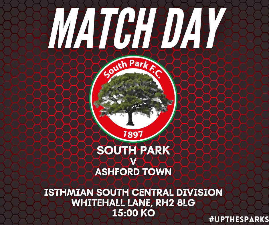 South_ParkFC's tweet photo. ⚽🌳⚡MATCH DAY⚽🌳⚡ 

Come on you SPARKS!! ⚡⚡

Our penultimate home game of the season!

Team news due after 14:00/30! ⚡⚡

🆚 @ashfordtownmx
📅 Saturday 16th April
⏰ 15:00
📍RH2 8LG
🎟️Adult £9/Consession £5/U16 £2

#WeAreSouthPark
#upthesparks

⚽🌳⚡⚽🌳⚡ https://t.co/0DC9QPSxMo