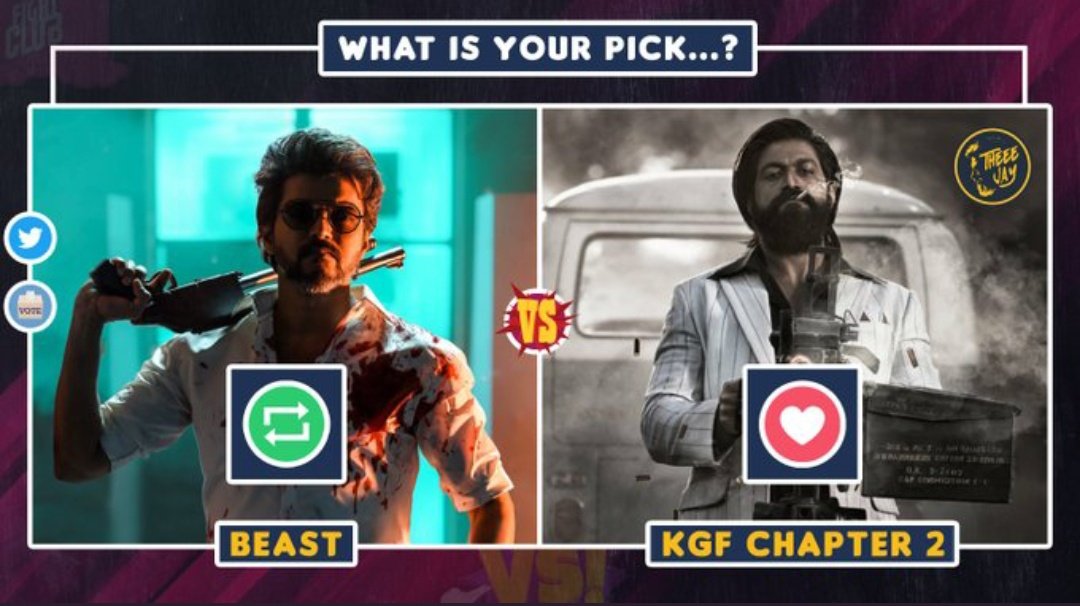 What is your pick...?

#Beast #KGFChapter2Trailer