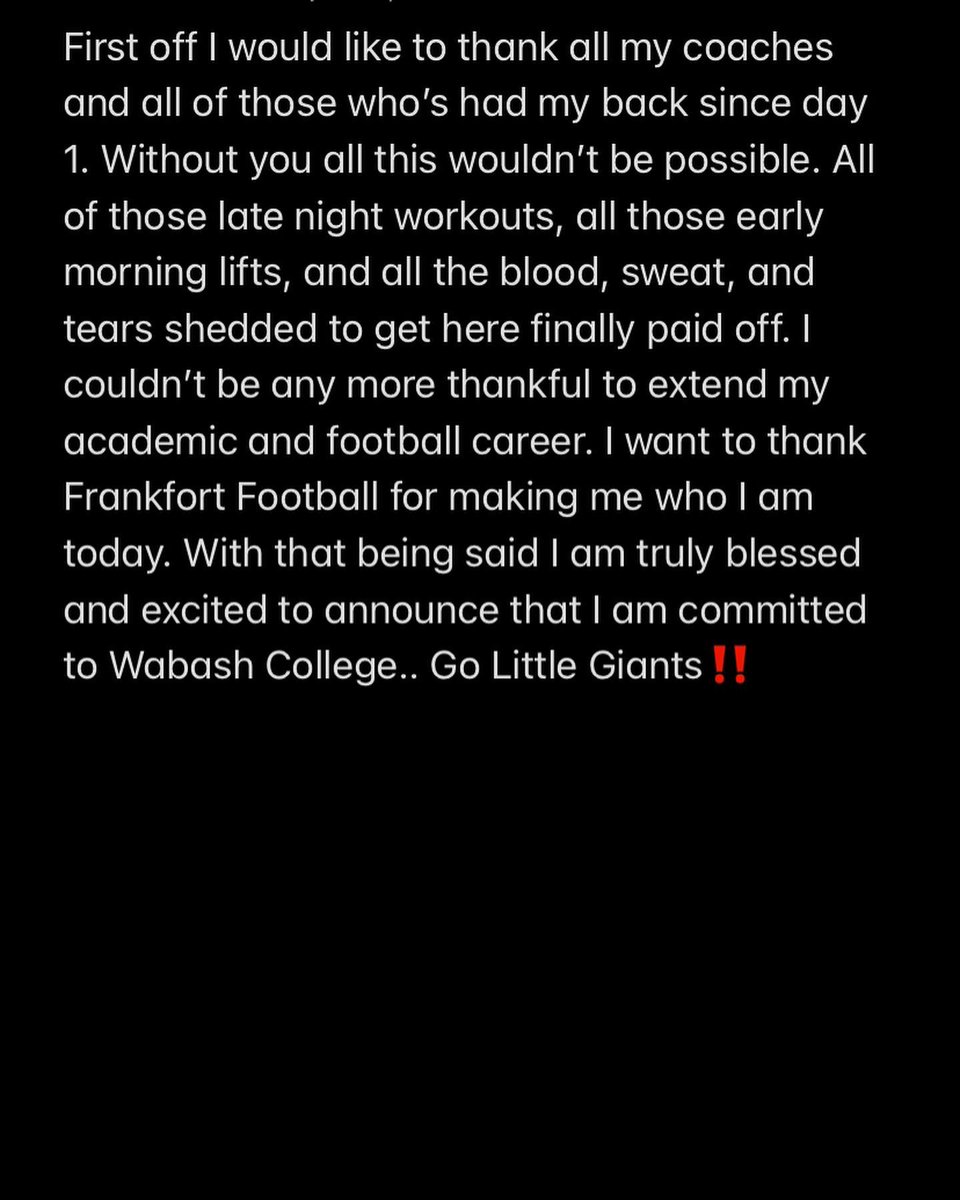 Woodyx58's tweet photo. Cant wait to get after it #WAF @WabashFB https://t.co/yWr2qQJN4W