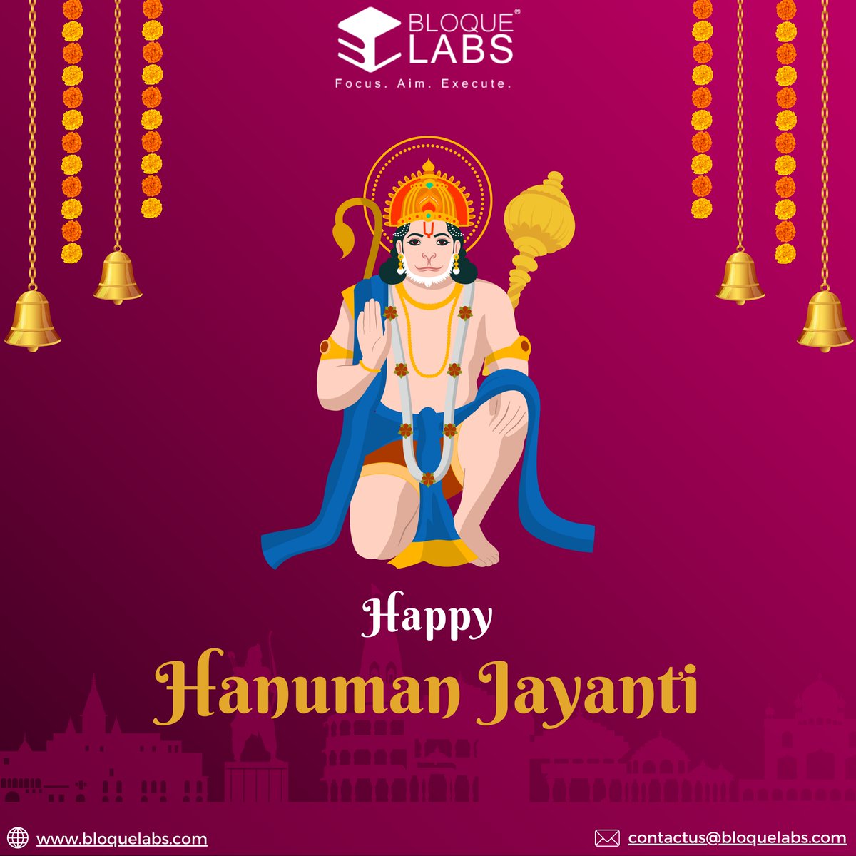 BloqueLabs's tweet photo. Wishing you a very Happy Hanuman Jayanti. May Lord Hanuman fill our life with abundant happiness. 
- Team Bloquelabs

#HanumanJayanti #bloquelabs https://t.co/De57to4wKp