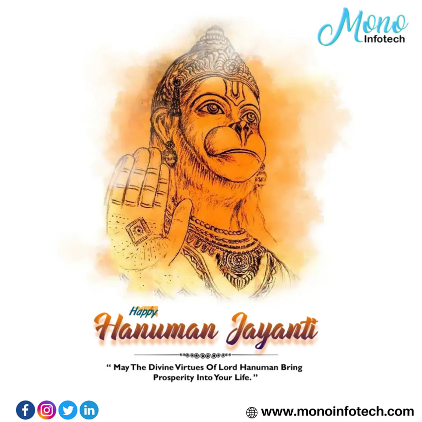 May you achieve success, wealth, and good health.
May you be the source of strength for your family.
Wishing you a Happy #HanumanJayanti2022 !
#monoinfotech  #hanumanji #hanumanjayanti #hanumanjayanti2022  #indianfestival  #love #festival #PositiveVibes