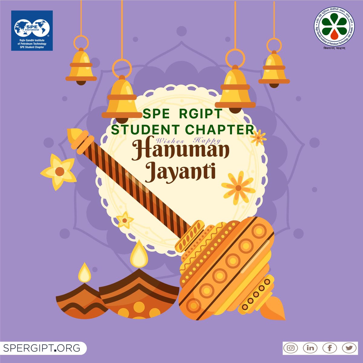 spergipt's tweet photo. HANUMANJI a great devotee of LORD RAMA, a symbol of physical strength and preservation may shower his blessing on your family for peace, prosperity, and physical strength to stay healthy and spiritually open.
SPE RGIPT WISHER YOU HAPPY HUNUMAN JAYANTI.
#HanumanJayanti2022 https://t.co/qnX5xEM9Oi