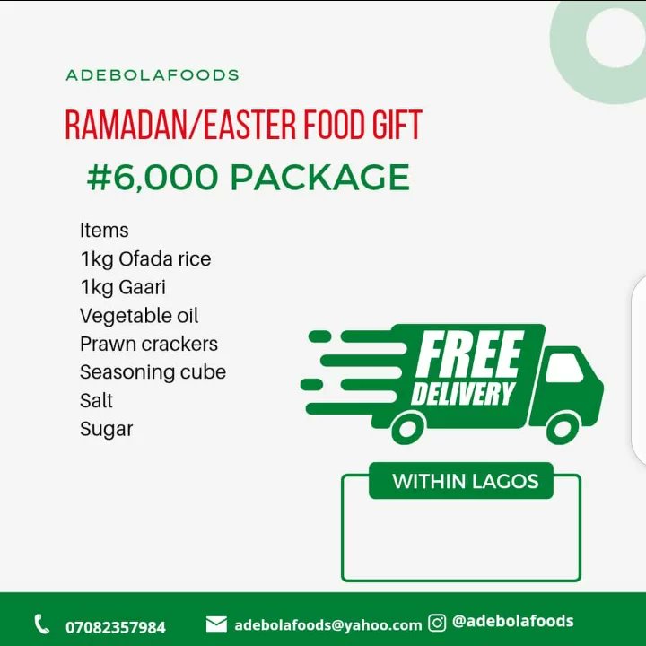 adebolafoods's tweet photo. For your Easter &amp; Ramadan package, kindly contact us on Instagram: @ adebolafoods
Whatspp: 08089892151 https://t.co/NxKiLwPTFl