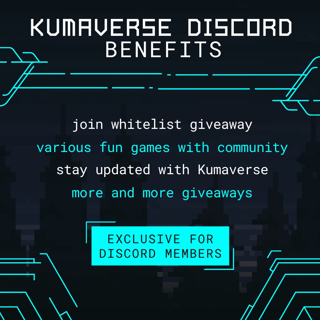 talesofkumas's tweet photo. Don't miss Kumaverse Whitelist giveaway!!

 join our discord, NOW !!

✨https://t.co/8NGG3qi4rL✨

 #kumaverse #WhitelistGiveaway #NFTCommumity #WLGiveaway #NFT #NFTcollectibles #NFTDiscord https://t.co/MFsETKC3tr