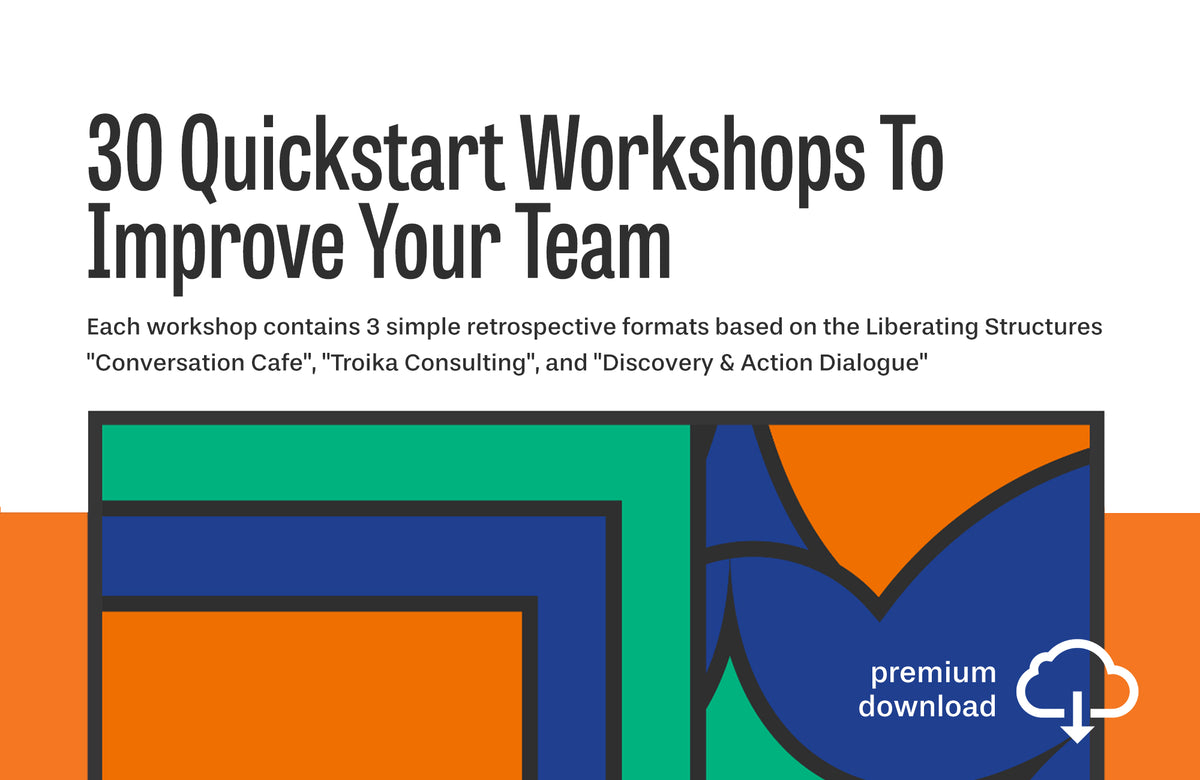 In the past month, we created 30 Quickstart workshops to improve your (Scrum) team. Each workshop contains 3 short formats that easily fit inside a Sprint Retrospective. 

You can download the package with all 30 workshops here: bit.ly/3KxN1kd
