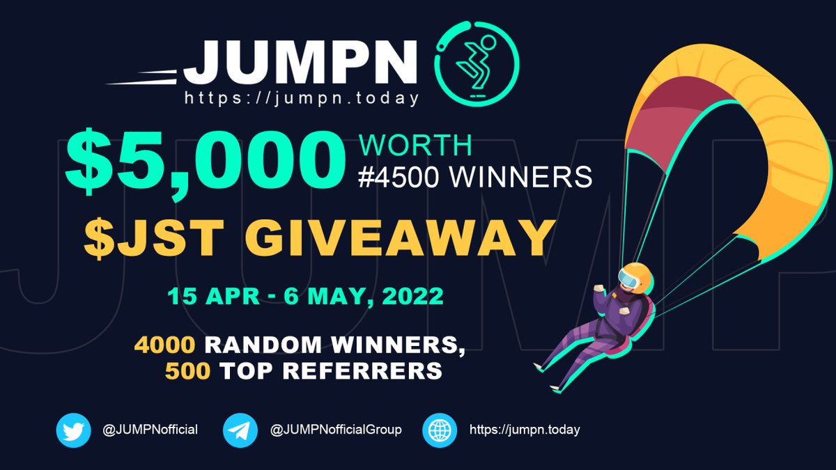 AirdropCabin's tweet photo. 🔥New Airdrop : Jumpn Easter (JST)
🎯Rate: ⭐️⭐️⭐️⭐️⭐️
🏆Reward Pool : 500,000,000 $JST
👥Refferal : 200,000 $JST
📅End Date : 6th May
📥 Distribution : 7th May
📃Airdrop link : https://t.co/pD001mkm0a
⚠️Website :https://t.co/s2x99ySvzs
#PerfectAirdrops https://t.co/nCWadfG2v3