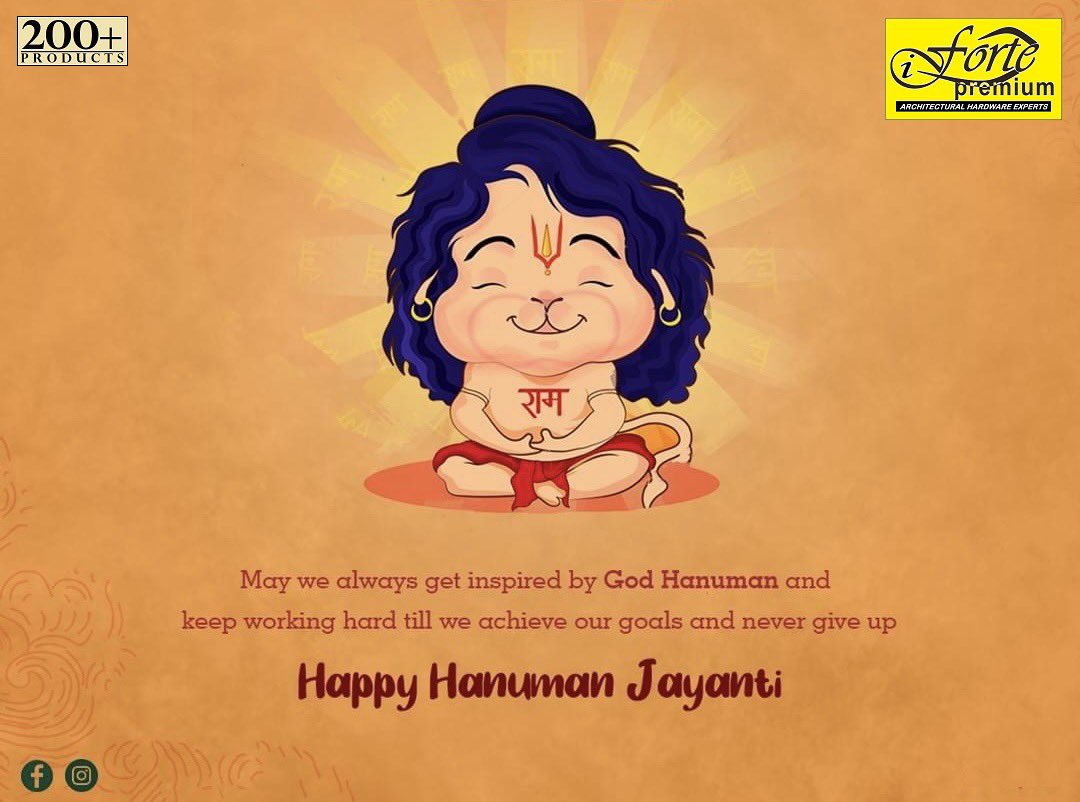 fortepremium's tweet photo. May Lord Hanuman bestow blessing that gives you strength and happiness . Happy Hanuman Jayanti
#HanumanJayanti #HanumanJayanti2022 
.
.
.
#FortePremium #PremiumWindow #DoorsAndWindow #AluminiumWindow #uPvcWindow #PremiumHArdware #WindowHinges #WindowSlide #Bearings #TopArchitects https://t.co/mHcT04YpCh