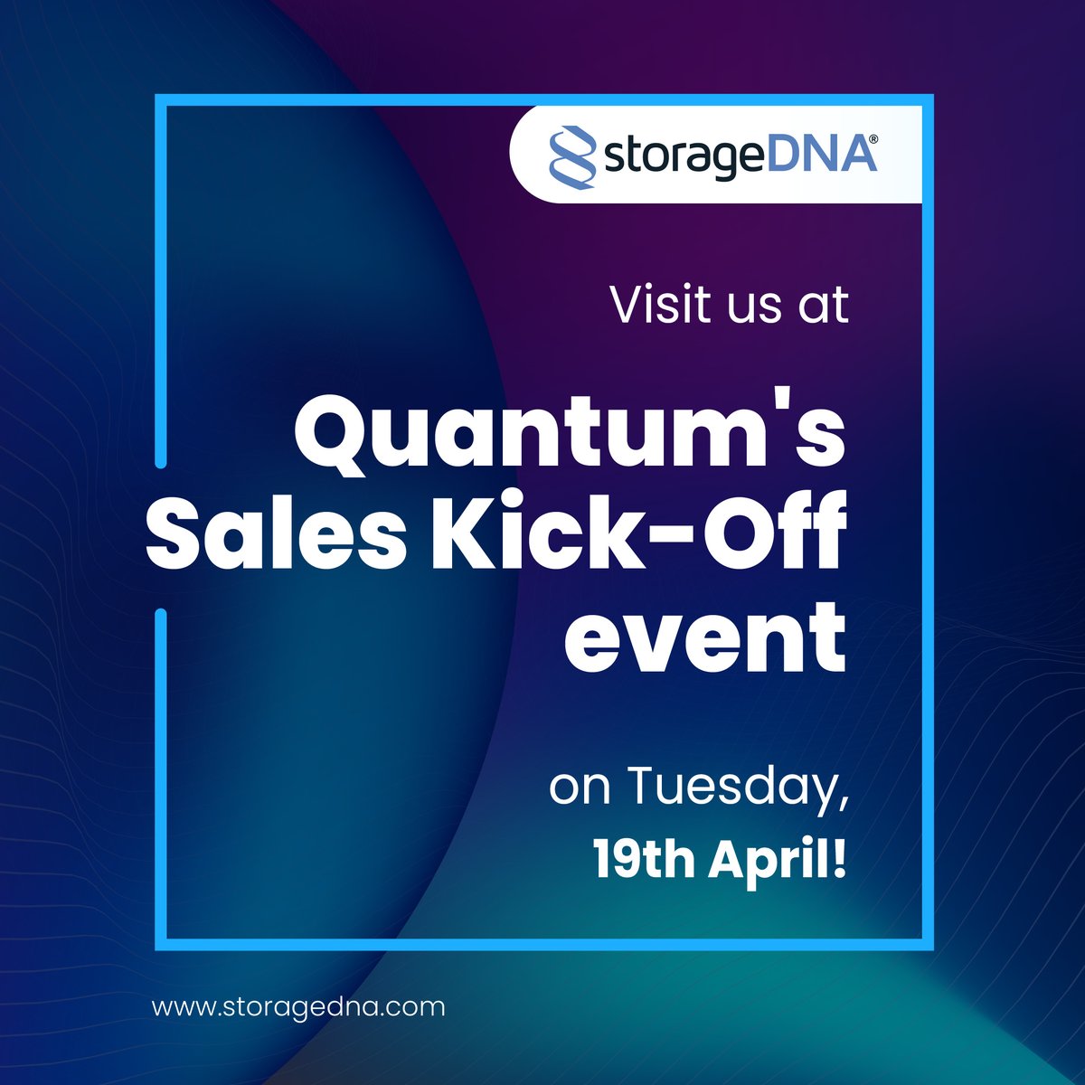Storage_DNA's tweet photo. We are excited to be supporting @QuantumCorp's Sales Kick-Off event in Las Vegas on 19th April and we wish the team at Quantum all the best for the upcoming event!
#QuantumSKO #QuantumCorp #StorageDNA #Ransomware #DataSecurity #Data #Media #CloudData #DataManagement https://t.co/7AoW5X9KpT