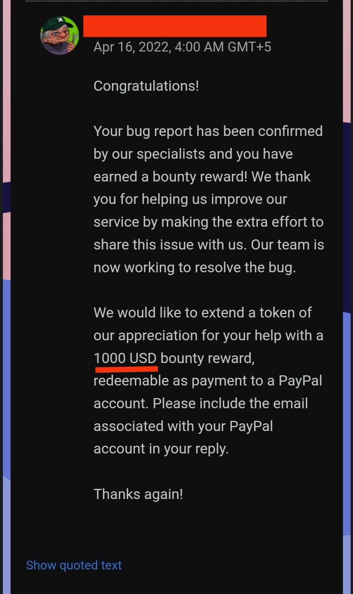 CodingGokul's tweet image. Hello Guys, I have been awarded with 1000$ for my P1 Vulnerability !

[+] Severity : P1
[+] Bug : Aws S3 bucket access with RWD permission
[+] Bounty : 1000$

#bugbounty #hacking #webpentesting #cybersecurity #ethicalhacking #bugbountytips